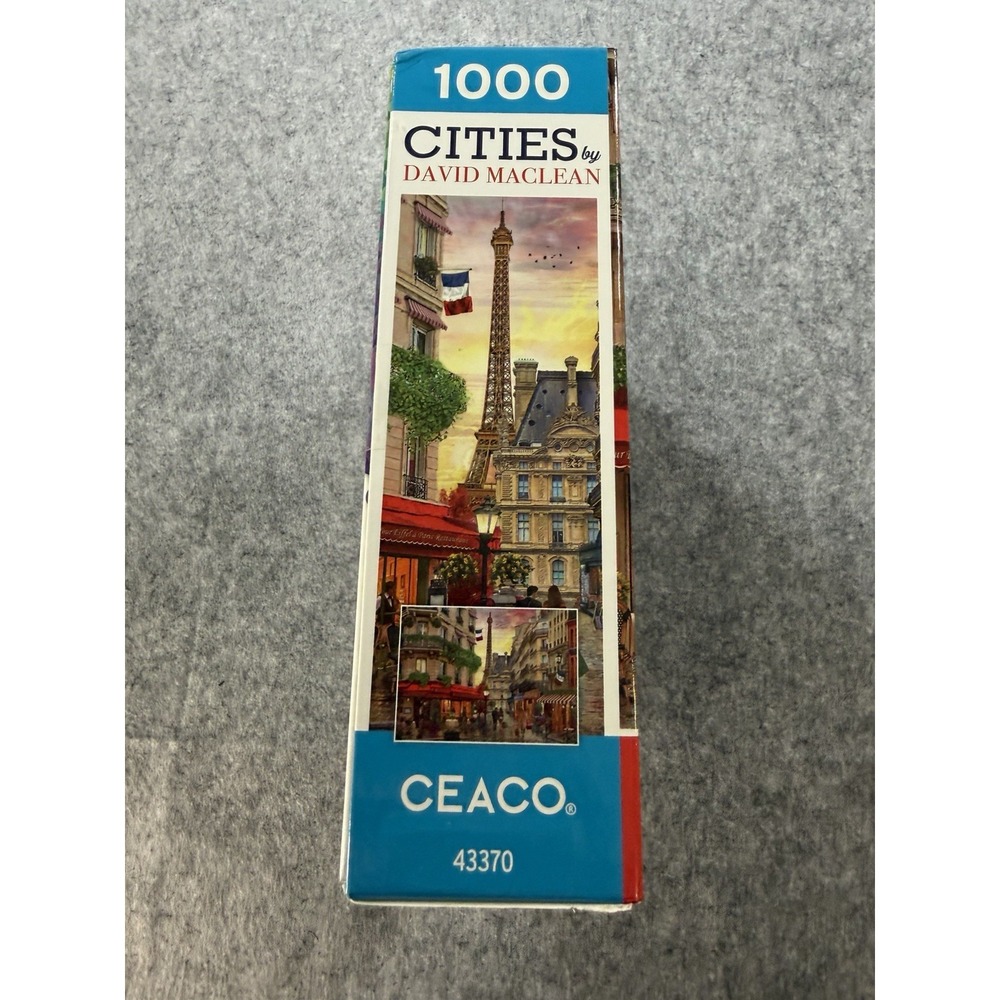 Ceaco Cities Paris David Maclean 1000 Piece Puzzle Eiffel Tower NEW Sealed - Picture 4 of 9